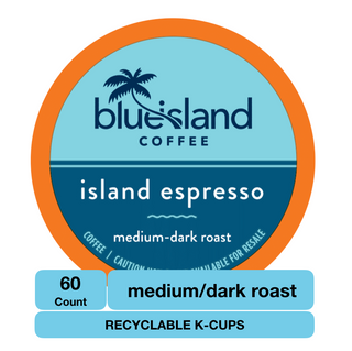 BULK BUY: Island Espresso Recyclable K-Cups (60 K-Cups) - Blue Island Coffee